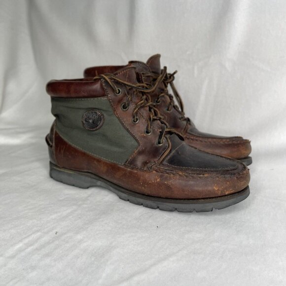 timberland boots hiking leather and canvas size7.5 Waterproof Pre-owned Vintage main image 6